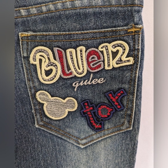 Jet Women's Capris Denim Jeans Sz S Stone Washed Graphics Fringed B2 - Picture 3 of 10